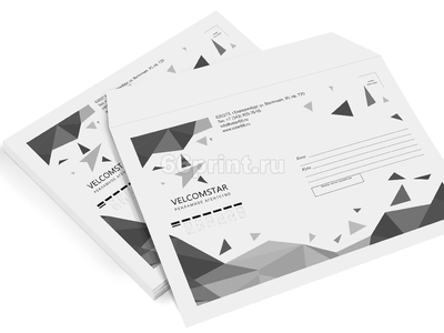 заказать печать 500 конвертов «С5»  1+0
