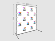заказать печать Пресс волл 200х200 см. (конструкция + баннер с печатью 720 dpi)